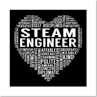 Steam Engineer Heart Posters and Art